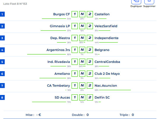 PRONOSTIC DU LOTO FOOT 8 - N° 153 du LUNDI 10 NOVEMBRE 2025 - MP4