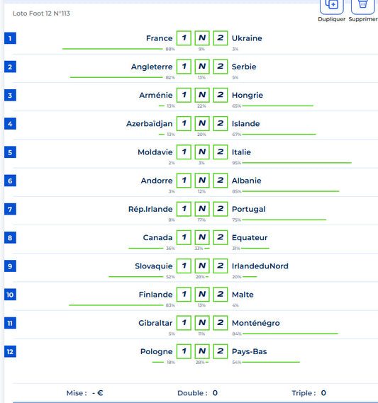 PRONOSTIC DU LOTO FOOT 12 N°113 du JEUDI 13 NOVEMBRE 2025 - MP4